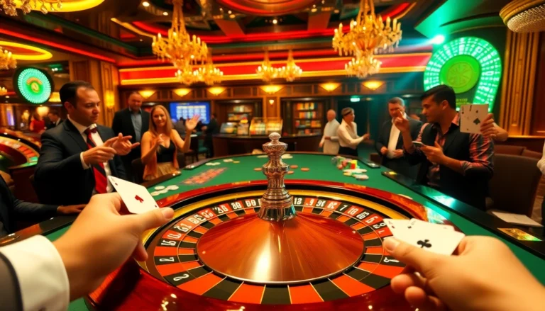 Experience the thrill of s666 at an upscale casino with lively roulette action and eager players.